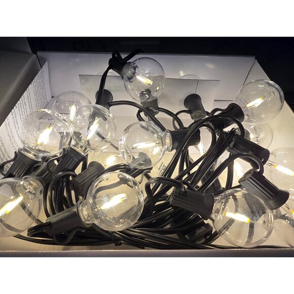 Room Essentials LED String Lights – Black Cord, Warm White New in Box (Tested) - Picture 2 of 8